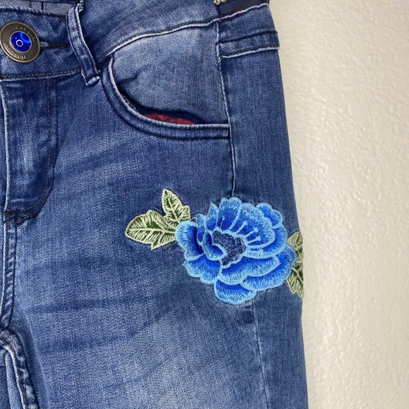 Desigual Embroidered Denim Jogger Style Jeans Size 26 - Picture 4 of 12